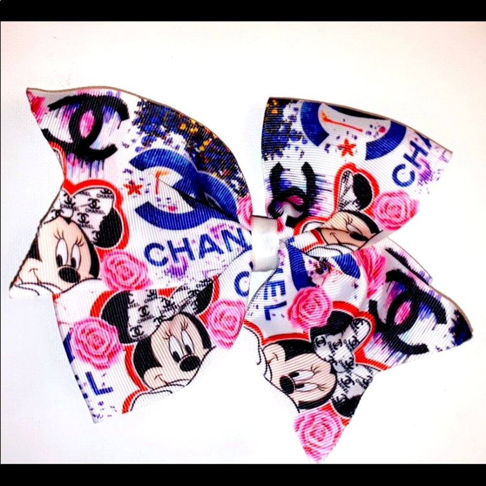 Large Chanel Minnie Mouse Bow ✨FREE SHIPPING ON 5+ BOWS✨